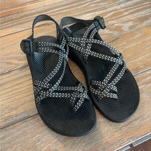 Chaco Black and White Sandals
